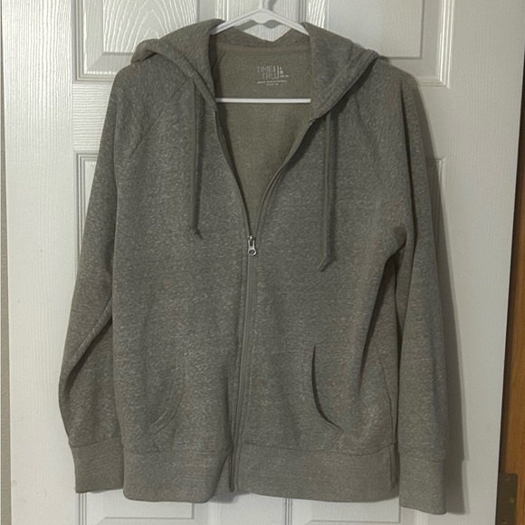 Time and Tru Tops - Time and Tru Heathered Green‎ Zip-Up Hoodie